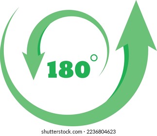 Professional 180 degree shift icon on a white background