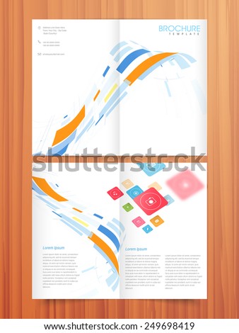 professional 2 page brochure template flyer stock vector royalty