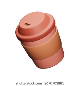 Professional 3D coffee cup mug icon with side view. Perfect for café logos, coffee shop branding, restaurant menus. High-quality vector graphics for web design.