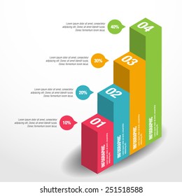 Professional 3D Infographic Graph 