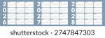 Professional 3-year vector calendar bundle for 2026, 2027, and 2028 with Monday start. Clean minimalist design featuring full 12-month layouts for each year. 2026 calendar, 2027 calendar, and 2028 calendar set with week starting on Monday.