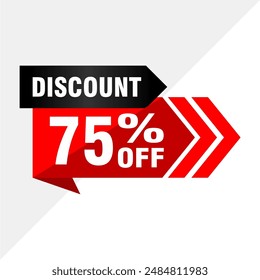 Professional 75% Special Offer Sale Tag - Premium Vector Design
