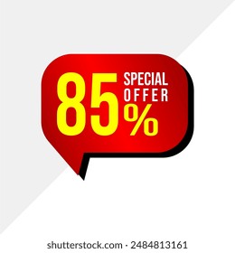 Professional 85% Offer Sale Tag - Premium Vector Design Template