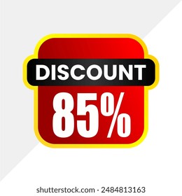 Professional 85% Offer Sale Tag - Premium Vector Design Template