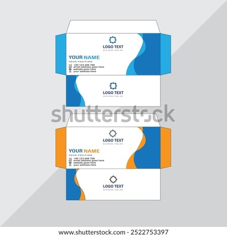 Professional A4 envelops design template. Modern A4 envelop design template. Simple envelop design.