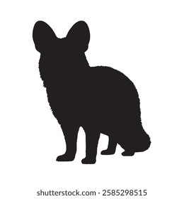 Professional Aardwolf Silhouette with Sharp Details for Printing - Aardwolf Vector - Aardwolf Illustration