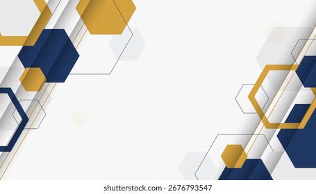 Fondo abstracto del Profesional con los hexágonos azules y amarillos