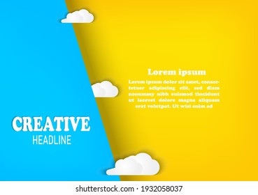 Fondo abstracto profesional con diseño de moda, color amarillo, color azul y estilo moderno
