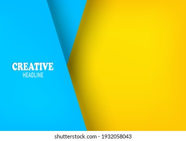 Professional abstract background with trendy design,yellow color,blue color and modern style