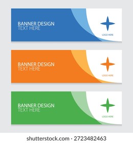 Eine professionelle abstrakte Banner-Kollektion mit fetten Farbkontrasten und fließenden Formen, die sich für Unternehmenspräsentationen, Websites und Werbeaktionen eignet.