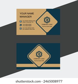 Professional and abstract business card template