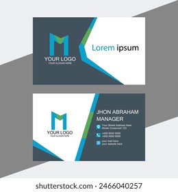 Professional and abstract business card template.