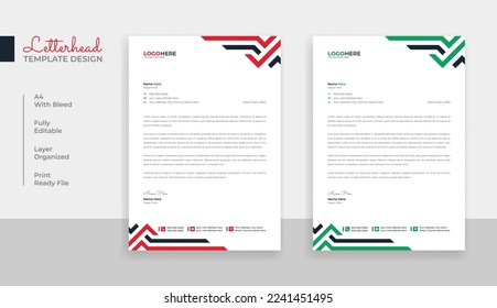 Professional abstract business letterhead template