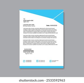 Professional Abstract Modelo corporativo Letterhead Design para publicidade Layout de perfil da empresa, Design Letterhead Simples, e Clean Print-ready com vermelho, 