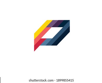 Diseño profesional abstracto del logotipo y del icono. Para plantillas de logotipos comerciales, elementos cuadrados, sitio web, símbolo comercial, empresa.