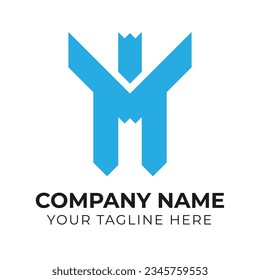 Professional abstract modern minimalist business logo design template