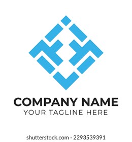 Professional abstract monogram business logo design template