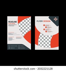 Professional abstract vector template, stylish and creative concept, modern presentation, annual report, with colorful geometric shapes, a4 flyer for corporate and multiple business.