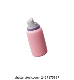 Professional accessory for hair salon: 3D vector realistic can with spray. Ideal for presenting hair care products such as hairspray or foam, sanitizer.