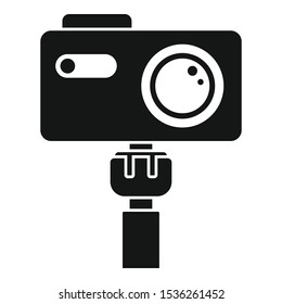 Professional action camera icon. Simple illustration of professional action camera vector icon for web design isolated on white background