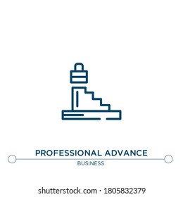 professional advance vector line icon. Simple element illustration. professional advance outline icon from business concept. Can be used for web and mobile
