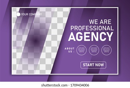 professional agency banner template. perfect for banner promotion, cover page, social media posts,adsense etc.