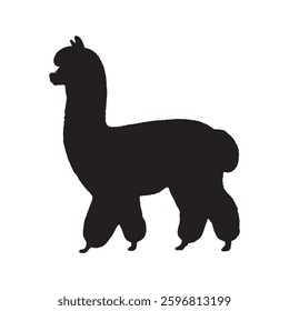 Professional Alpaca Silhouette with Smooth Lines for Branding and Design - Alpaca Vector - Alpaca Icon
