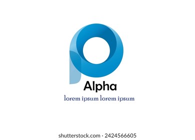 Professional Alpha logo vector illustration design.