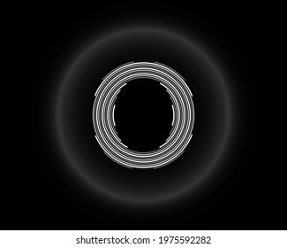 Professional Alphabet letter O ornate lettering monogram design on aesthetic metallic black texture background
