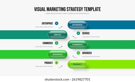 Professional Analysis 5 Step Infographic Frame Design. Product Campaign Slideshow Template Vector Illustration. Company Visualization Five Option Diagram Slide Layout.