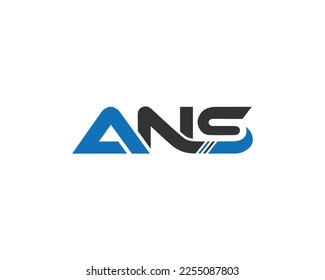 Professional ANS Letter Logo Design Monogram Initials Vector Concept.