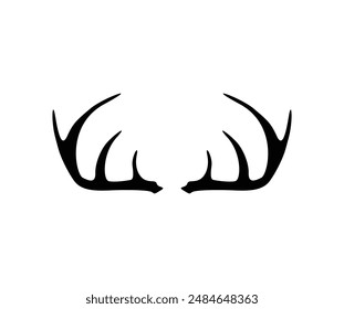 professional antlers silhouette vector art design