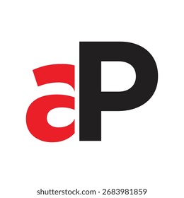 Vetor de logotipo de marca de letra profissional AP - negrito marca corporativa e design de identidade