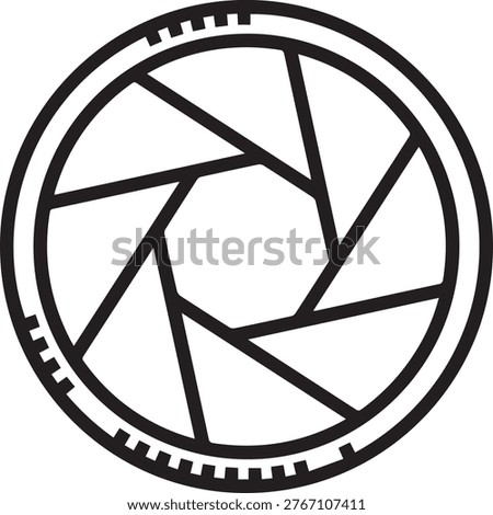 Professional Aperture Stop Adjustable Ring Vector Icon Set for Photography, Camera Settings, Lighting Control, Creative Filmmaking, Digital Imaging, Lens Adjustment, Exposure Mastery