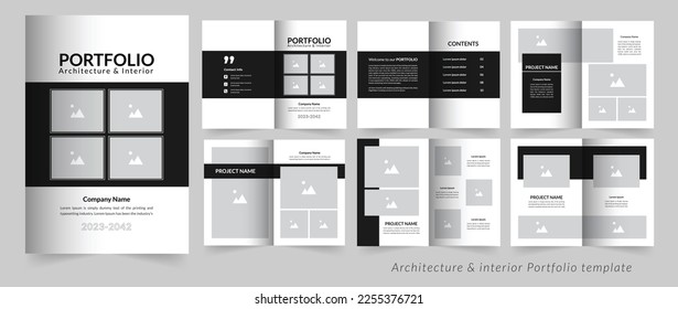 Arquitectura profesional e interior Plantilla de cartera