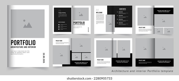 Arquitectura profesional e interior Plantilla de cartera para su empresa y negocio