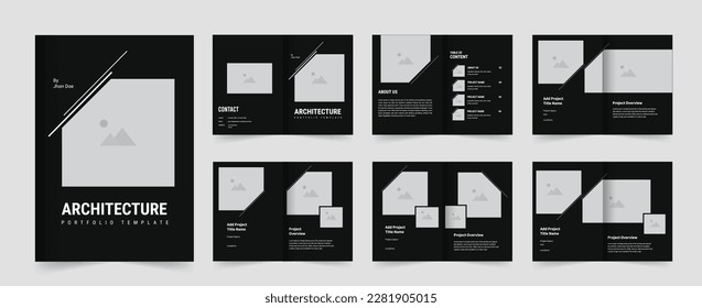 Professional Architecture Portfolio or A4 Size Portfolio Template Design