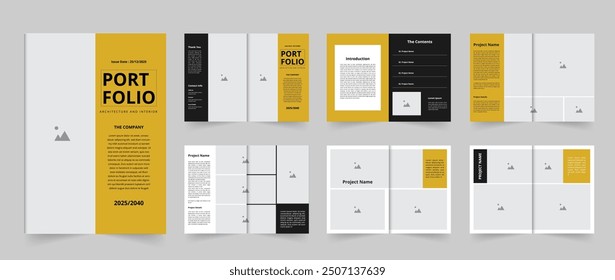 Professional Architecture portfolio template design or project portfolio real estate portfolio