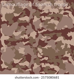 Professional army of the country. Professional army pixel camouflage of Spain. EPS 10.