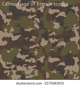 Professional army of the country. Professional army pixel camouflage of France. EPS 10.