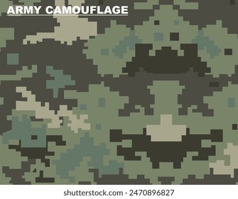 Professional army pixel camo for your make or design. Vector illustration. EPS 10.