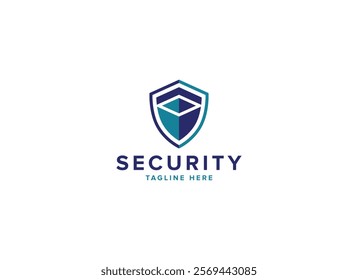 Professional Artificial Intelligence Protection Shield Security Logo Design Vector Template, Digital Safety Emblems