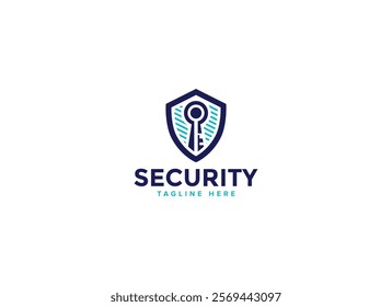 Professional Artificial Intelligence Protection Shield Security Logo Design Vector Template, Digital Safety Emblems