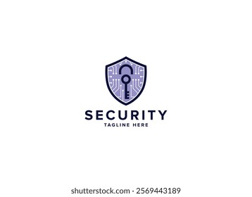 Professional Artificial Intelligence Protection Shield Security Logo Design Vector Template, Digital Safety Emblems