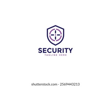 Professional Artificial Intelligence Protection Shield Security Logo Design Vector Template, Digital Safety Emblems