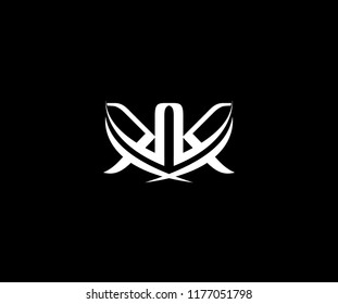 Professional Artistic Elegant Monogram Swoosh Letter KK Logo Design