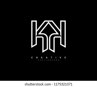 Professional Artistic Monogram Letter KK Up Icon Logo