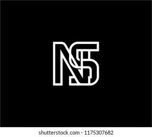 Professional Artistic Monogram Letter NS Linked Design Logo