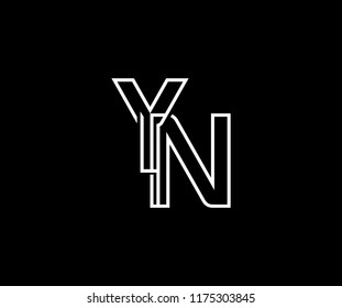 Professional Artistic Monogram Letter YN Linked Design Logo