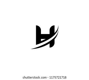 Professional Artistic Monogram Swoosh Letter H Logo Design